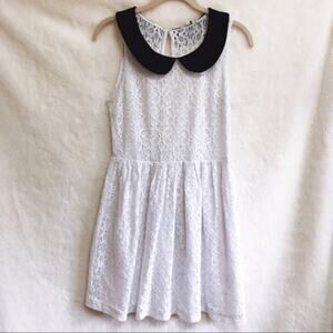 BB Dakota White Lace Open Back Mini Dress